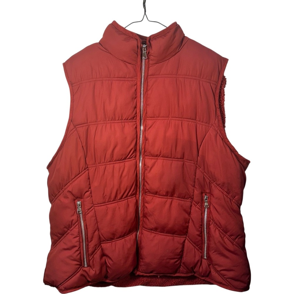 YMI Quilted Red Puffer Vest Womens 3X Lightweight Layering Minimalist Outdoor